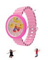 Spiky Round Analog Watch for Kids Boys and Girls EVA42 - Pink