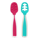 Hopop First Stage Baby Feeding Spoon Pink & Green