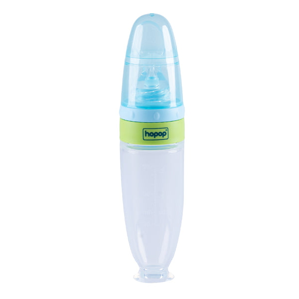 Hopop Soft Squeezy Silicone Spoon Food Feeder 90 ml Blue