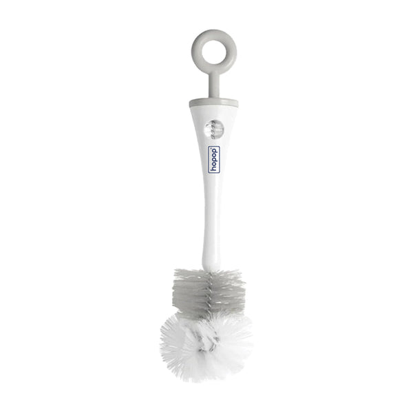 Hopop 2-IN-1 Bottle & Nipple Cleaning Brush with Grooved Handle & Easy Hanging Storage
