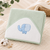 Babiano Soft & Absorbent Elephant Baby Hooded Towel - Sea Green