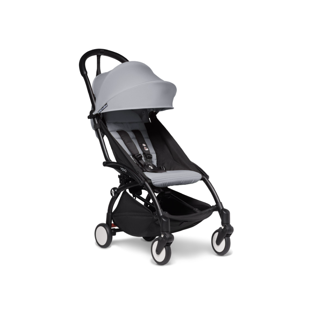Babyzen Stroller YOYO² with 6+ Color Pack - Black Frame - Stone