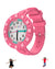 Spiky Stylish Analog Watch for Kids Boys and Girls EVA43C - Pink