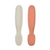 Beaba Set of 2 Silicone Pre-Feeding Spoons - Terracotta/Velvet Grey
