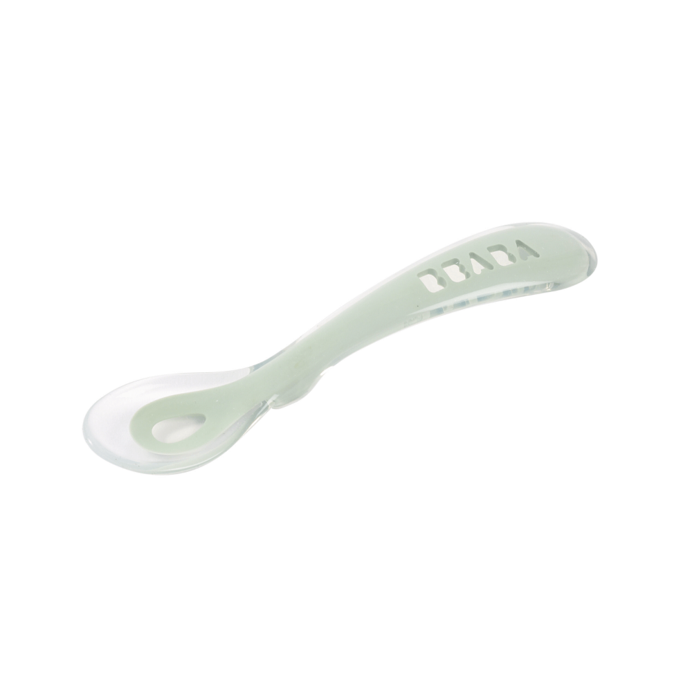 Beaba 2nd Stage Silicone Spoon - Misty Green