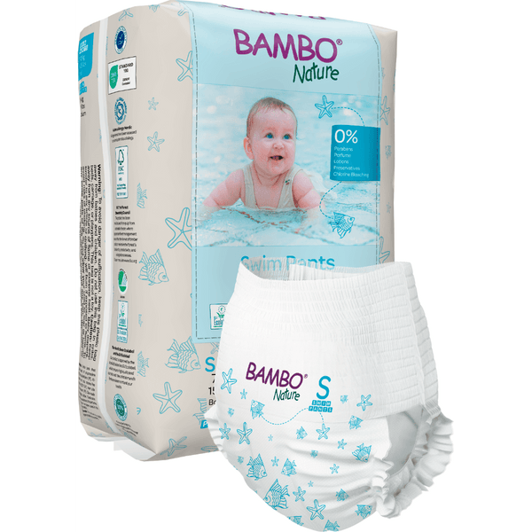 Bambo Nature Disposable Swim Diaper Pants, Small (7-12 kgs)