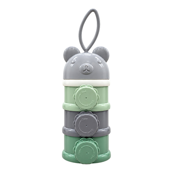 Hopop 3-Layer Stackable Baby Milk Powder & Food Storage Container 330 ml Green