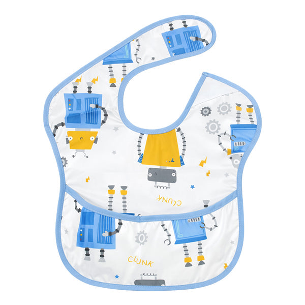 HopopEasy-Clean Waterproof Baby Bib with Food Catcher Pocket Asorted
