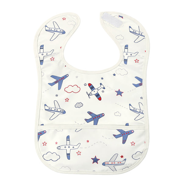 HopopEasy-Clean Waterproof Baby Apron Bib with Crumb Catcher Asorted