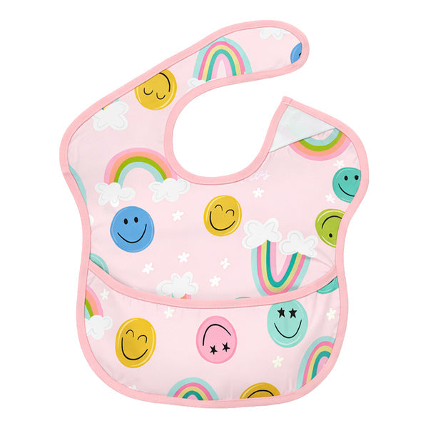 HopopEasy-Clean Waterproof Baby Bib with Food Catcher Pocket Asorted
