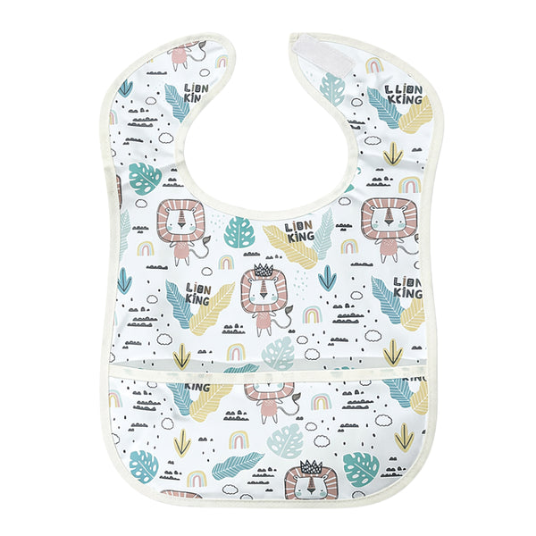 HopopEasy-Clean Waterproof Baby Apron Bib with Crumb Catcher Asorted