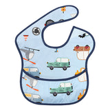 Hopop Easy-Clean Waterproof Baby Bib with Food Catcher Pocket - Assorted Prints