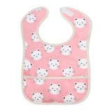 Hopop Easy-Clean Waterproof Baby Bib with Crumb Catcher - Assorted Prints