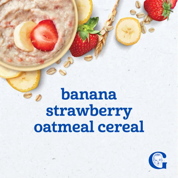 Gerber Oatmeal Banana Strawberry Cereal β Baby Cereal
