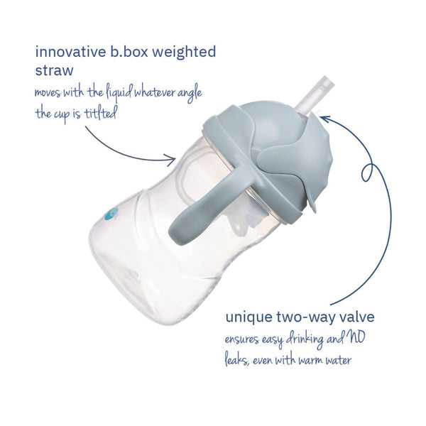 b.box Weighted Straw Sippy Cup 240 ml – Ocean Blue