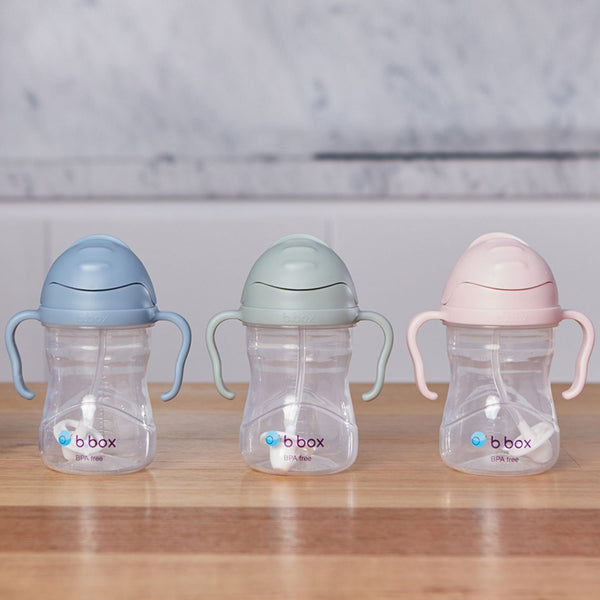 b.box Weighted Straw Sippy Cup 240 ml – Ocean Blue