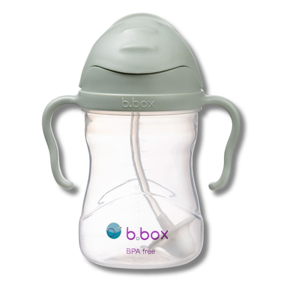 b.box Weighted Straw Sippy Cup 240 ml – Sage Green | 6M+