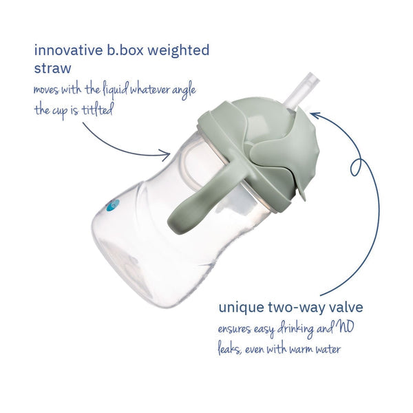 B Box Weighted Straw Sippy Cup 240Ml - Sage Green