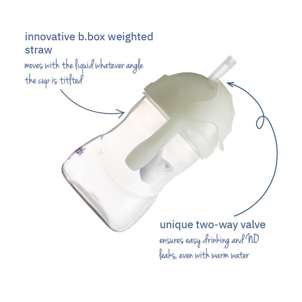 B Box Weighted Straw Sippy Cup - Glow In The Dark
