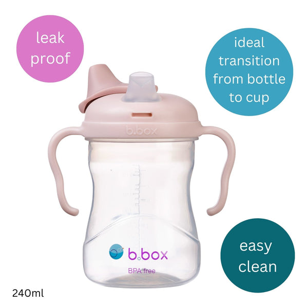 B Box Soft Spout Cup 240Ml - Blush Light Pink