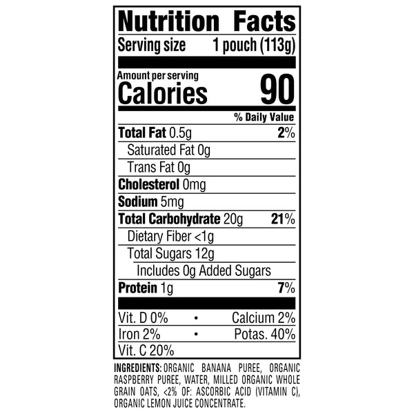 HappyBABY Organic Banana,Raspberries & Oats