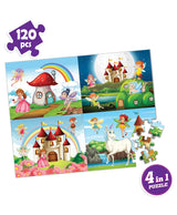Funskool Magical Fairy 4-in-1 Puzzle 120 Pieces Multicolour