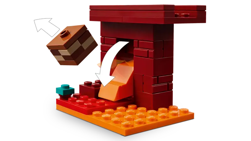 LEGO Minecraft The Nether Lava Battle Gamer Toy for Kids 6+ 21266