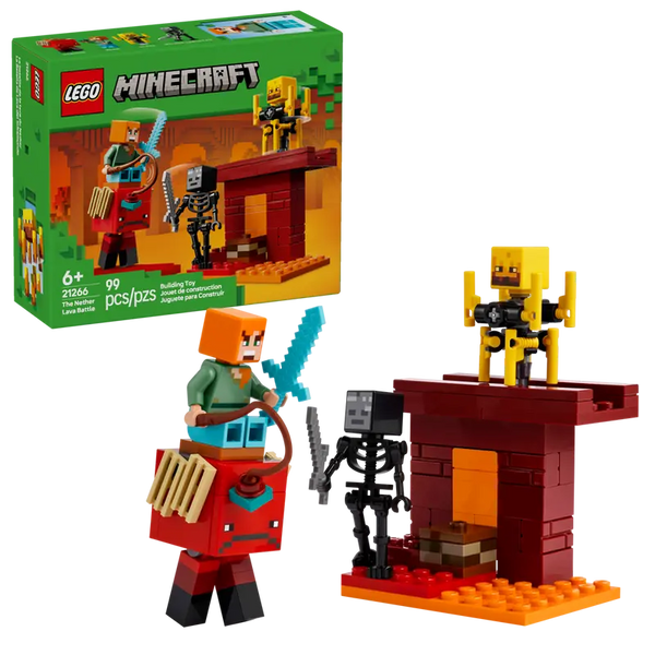 LEGO Minecraft The Nether Lava Battle Gamer Toy for Kids 6+ 21266