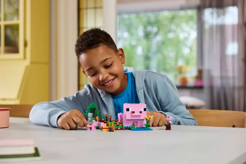 LEGO Minecraft® The Baby Pig House Gamer Building Toy Animal Set for Kids 7+ 238Pcs 21268