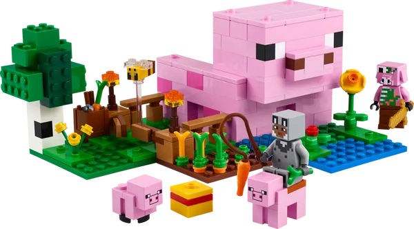 LEGO Minecraft® The Baby Pig House Gamer Building Toy Animal Set for Kids 7+ 238Pcs 21268