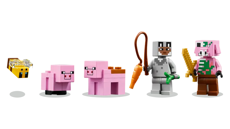 LEGO Minecraft® The Baby Pig House Gamer Building Toy Animal Set for Kids 7+ 238Pcs 21268