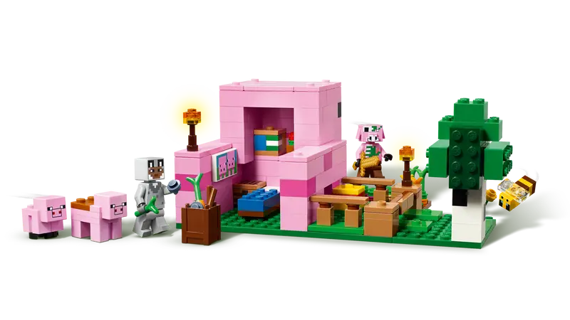 LEGO Minecraft® The Baby Pig House Gamer Building Toy Animal Set for Kids 7+ 238Pcs 21268