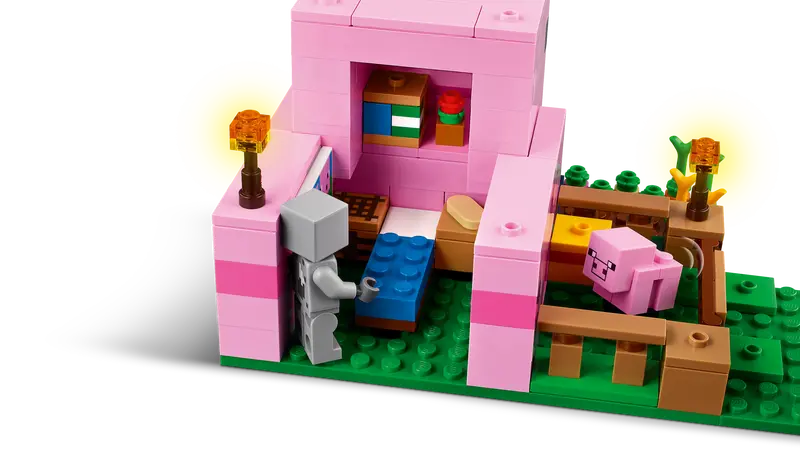 LEGO Minecraft® The Baby Pig House Gamer Building Toy Animal Set for Kids 7+ 238Pcs 21268