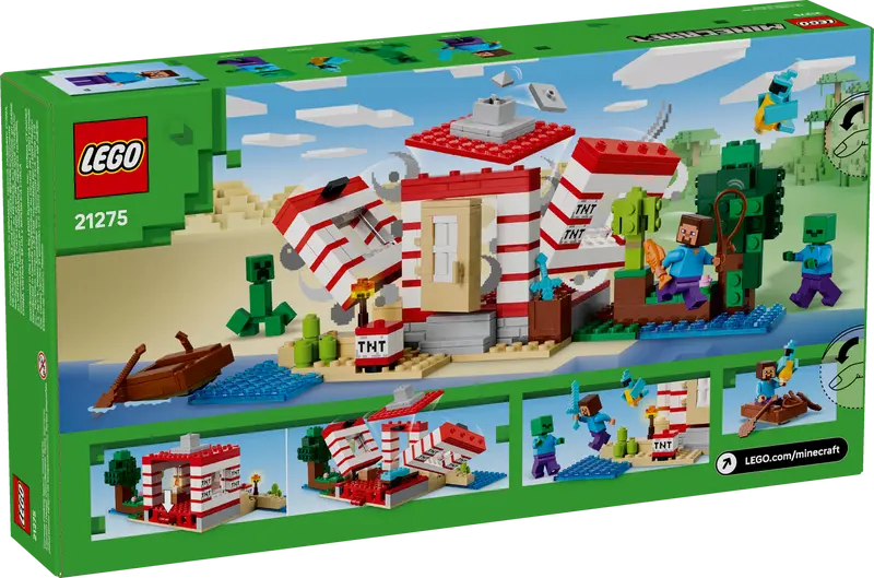 LEGO Minecraft The TNT Jungle House 8+ 287Pcs 21275