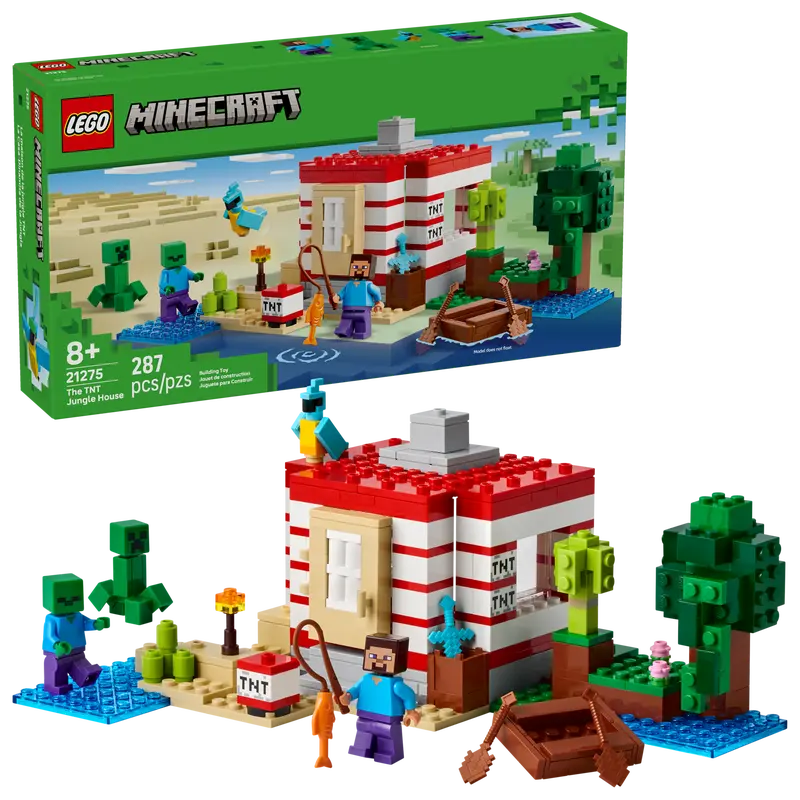 LEGO Minecraft The TNT Jungle House 8+ 287Pcs 21275