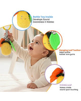 Nuluv Pineapple Baby Rattle – Soft Teether & Crinkle Toy, BPA-Free, 3+ Months