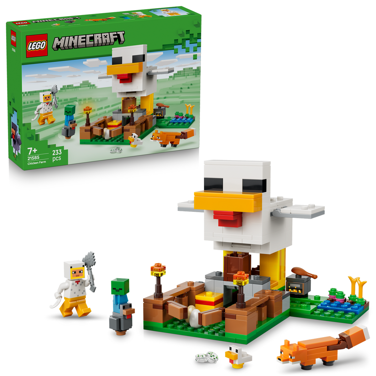LEGO Minecraft Chicken Farm 233 Pieces 11 × 14 × 12 cm Multicolour