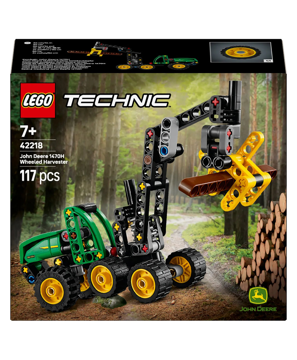 LEGO Technic John Deere 1470H Wheeled Harvester 117 Pieces Multicolour
