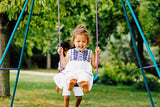 Plum Metal 2-In-1 Swing Set