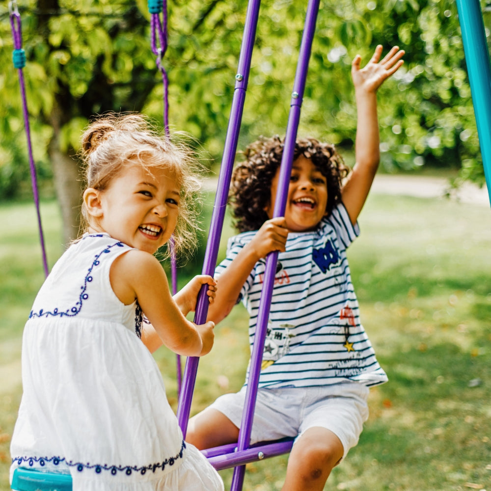 Plum Helios Metal Single Swing And Glider Set