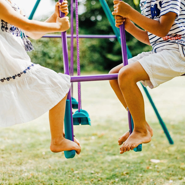 Plum Helios Metal Single Swing And Glider Set