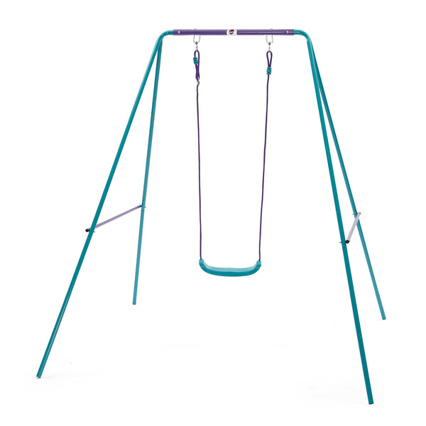 Plum Play Single Metal Swing - Purple/Teal