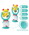 Hola 2-in-1 Kung Fu Bear Highchair Suction Toy & Rattle 10 x 7.5 x 20 cm Multicolor