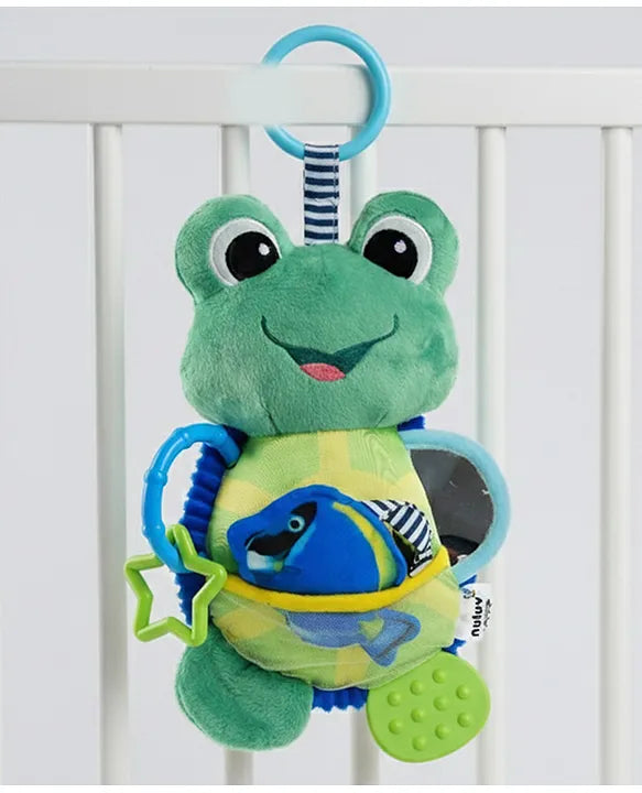 Activity Toad Baby Toy, Crinkle Fish, Mirror, Teethers Stroller Toy for Babies