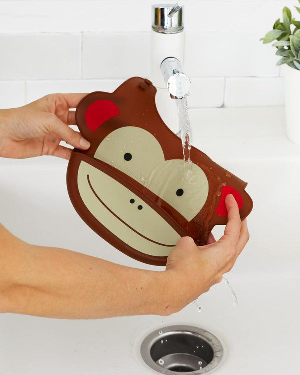 Skip Hop Zoo Fold & Go Silicone Bib Monkey