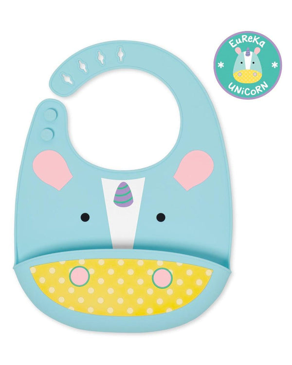 Skip Hop Zoo Fold & Go Silicone Bib Unicorn