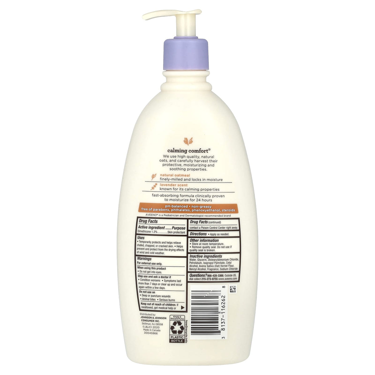 Aveeno Baby Calming Comfort Lotion with Lavender & Vanilla – 532 mL