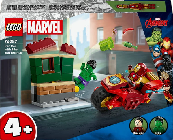 LEGO Marvel Iron Man With Bike And The Hulk 4+ 68Pcs 76287