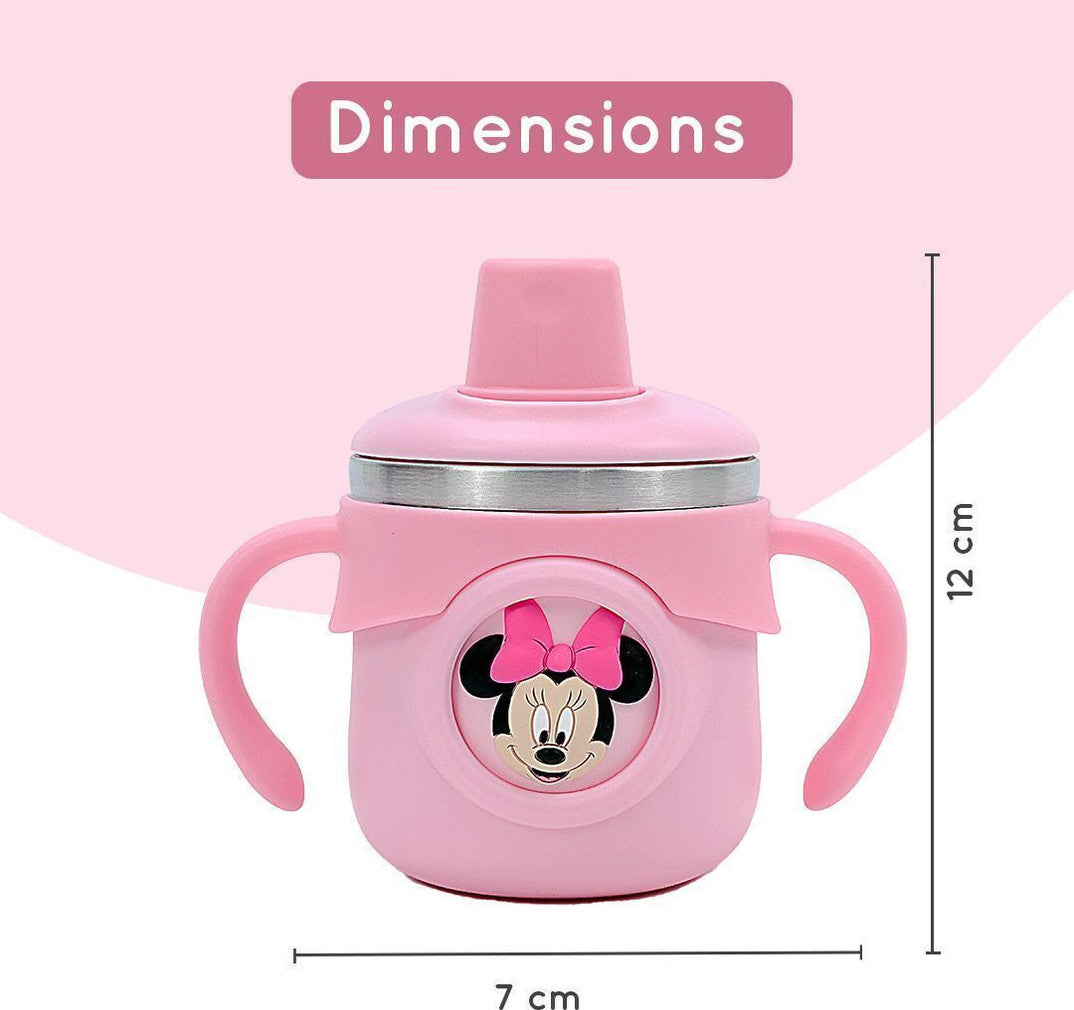 The Little Bunny Hop In Style Stainless Steel Insulated Baby Sipper Bottle Pink