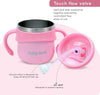 The Little Bunny Hop In Style Stainless Steel Insulated Baby Sipper Bottle Pink